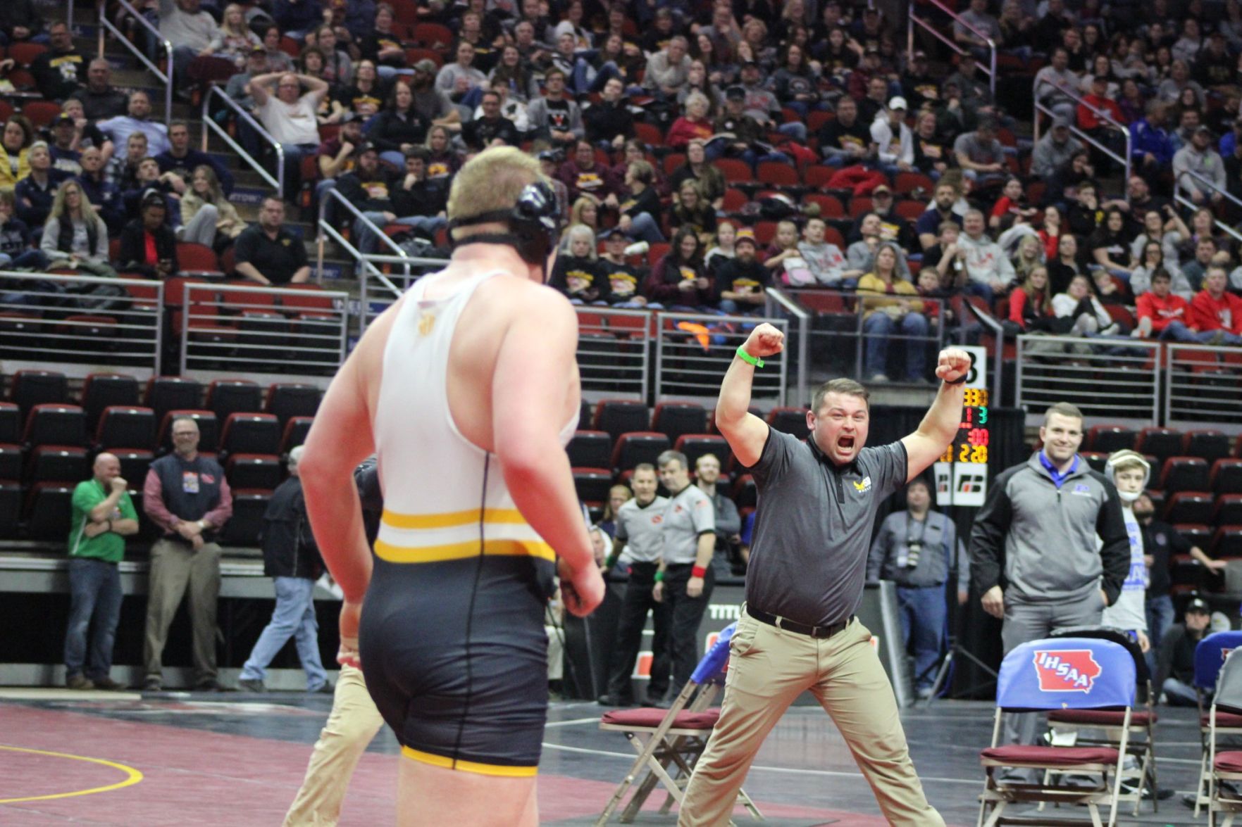 Whitcome coaching at 2019 state